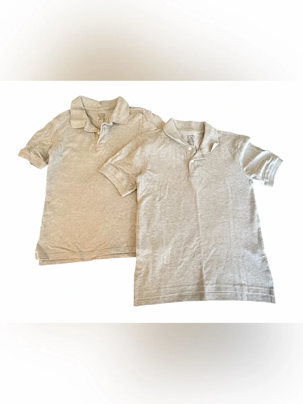 The Children’s Place Set of 2 Boys Heather Grey Short Sleeved Polos Size 7/8